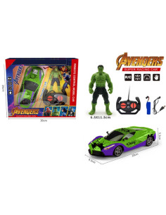Voiture Télécommandée avec Figurine Hulk - Avengers